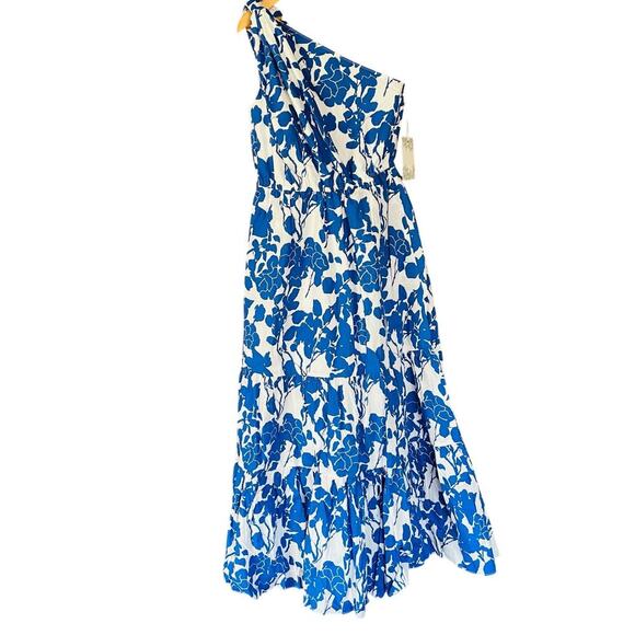 Hyacinth House by Tuckernuck Sybil Maxi Dress Floral One Shoulder Size XXS NEW - Picture 2 of 10